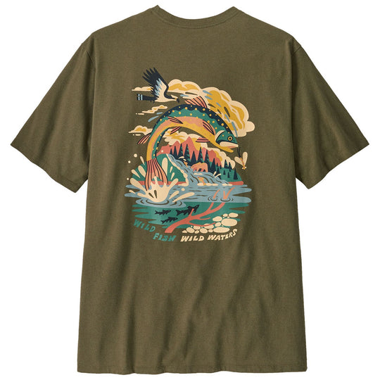 Patagonia Men's Take a Stand Responsibili-Tee Pine Stream: Tent Green Image 01