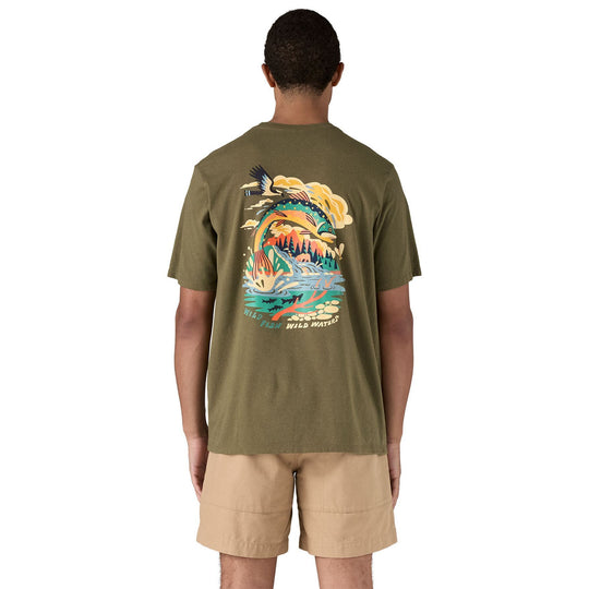 Patagonia Men's Take a Stand Responsibili-Tee Pine Stream: Tent Green Image 05