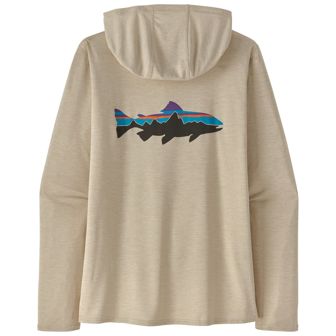 Patagonia Women's Capilene Cool Daily Graphic Hoody Fitz Roy Trout: Pumice X-Dye Image 01