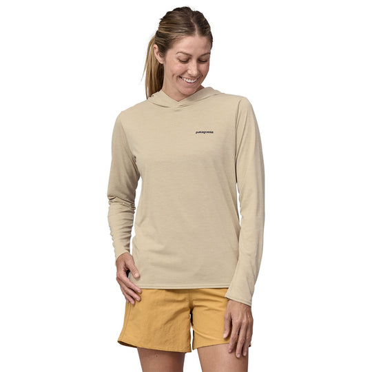 Patagonia Women's Capilene Cool Daily Graphic Hoody Fitz Roy Trout: Pumice X-Dye Image 04