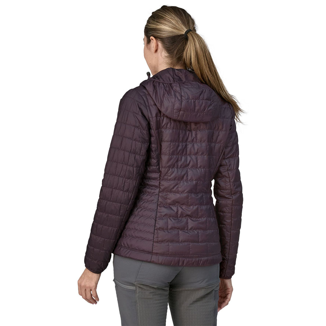 Patagonia Women's Nano Puff Fitz Roy Trout Hoody Obsidian Plum Image 03