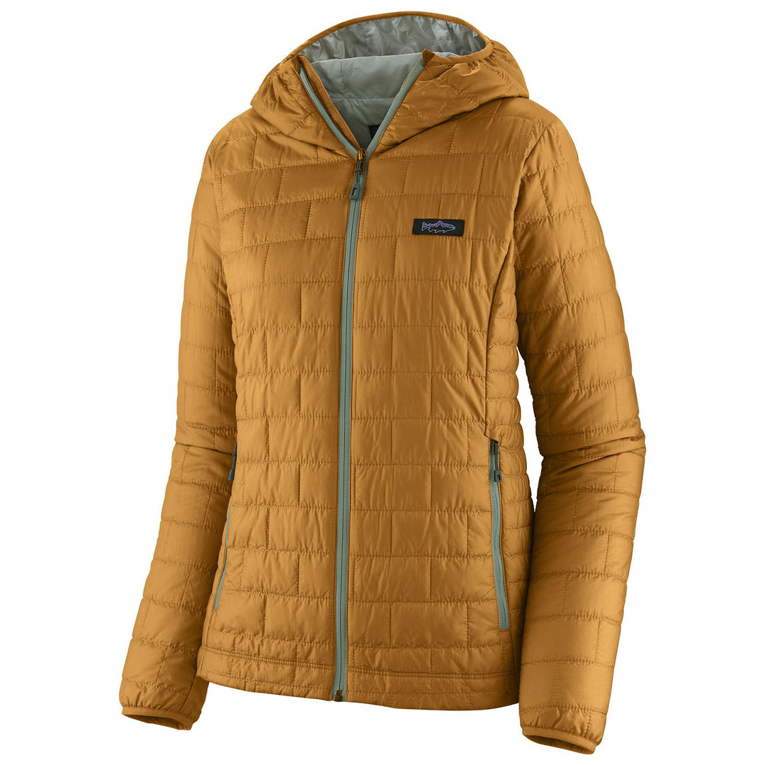 Patagonia Women's Nano Puff Fitz Roy Trout Hoody Raptor Brown Image 01