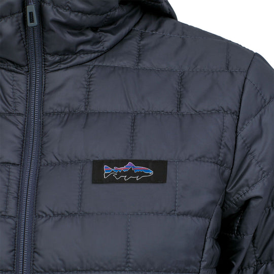 Patagonia Women's Nano Puff Fitz Roy Trout Hoody Smolder Blue Image 06