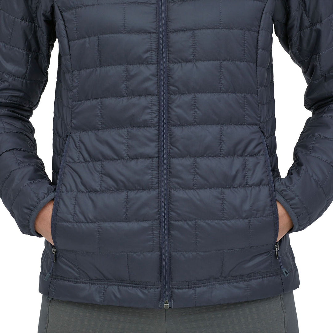 Patagonia Women's Nano Puff Fitz Roy Trout Hoody Smolder Blue Image 07