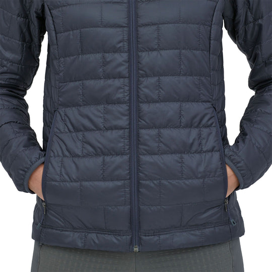 Patagonia Women's Nano Puff Fitz Roy Trout Hoody Smolder Blue Image 07