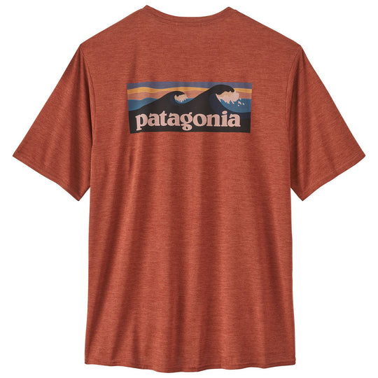 Patagonia Men's Capilene Cool Daily Graphic Shirt - Waters Boardshort Logo: Burl Red X-Dye Image 01