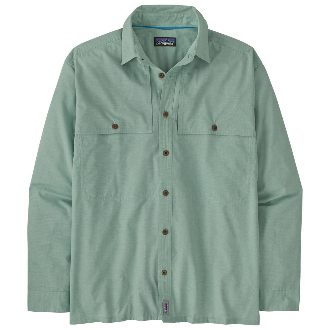 Patagonia Men's Long-Sleeved Island Hopper Shirt Crossweave: Blue Sage Image 01
