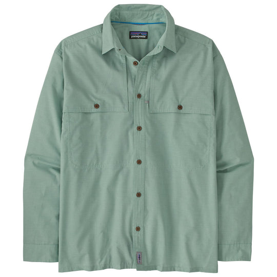 Patagonia Men's Long-Sleeved Island Hopper Shirt Crossweave: Blue Sage Image 01
