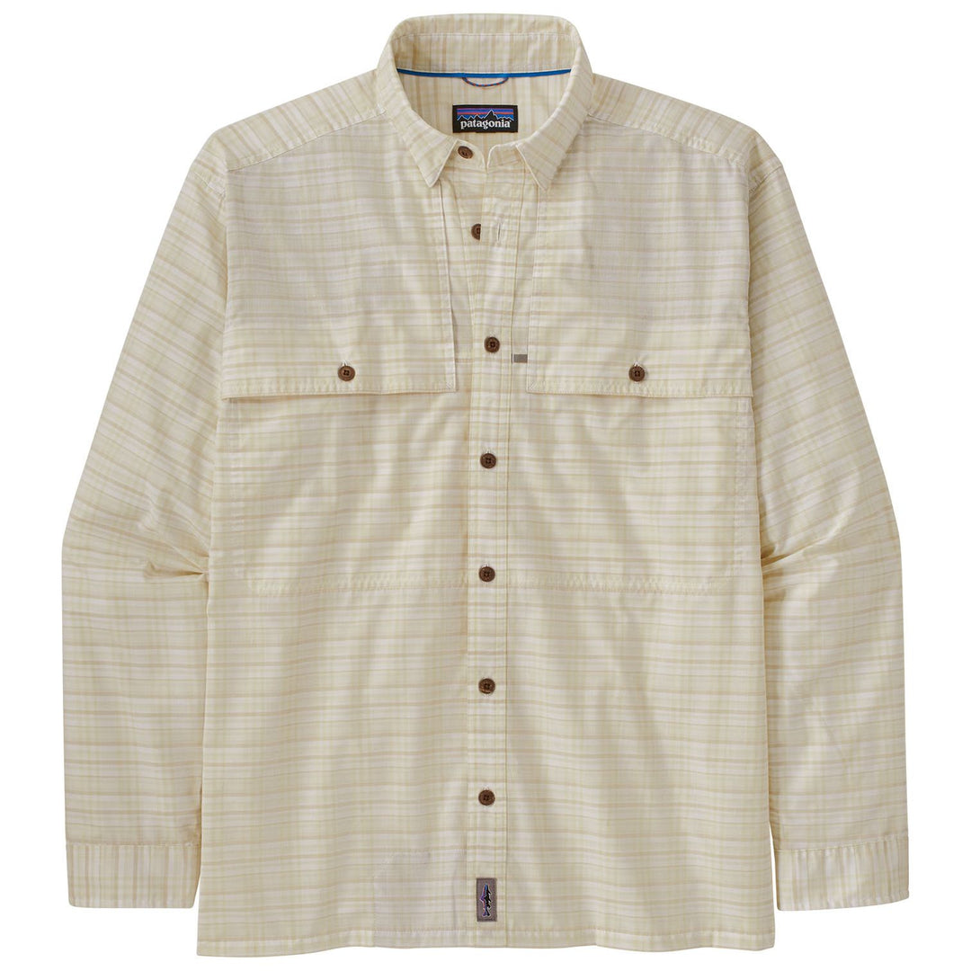 Patagonia Men's Long-Sleeved Island Hopper Shirt Down River: White Image 01