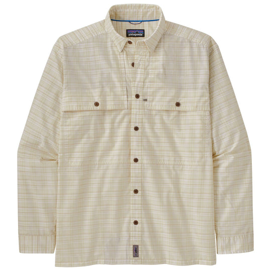 Patagonia Men's Long-Sleeved Island Hopper Shirt Down River: White Image 01