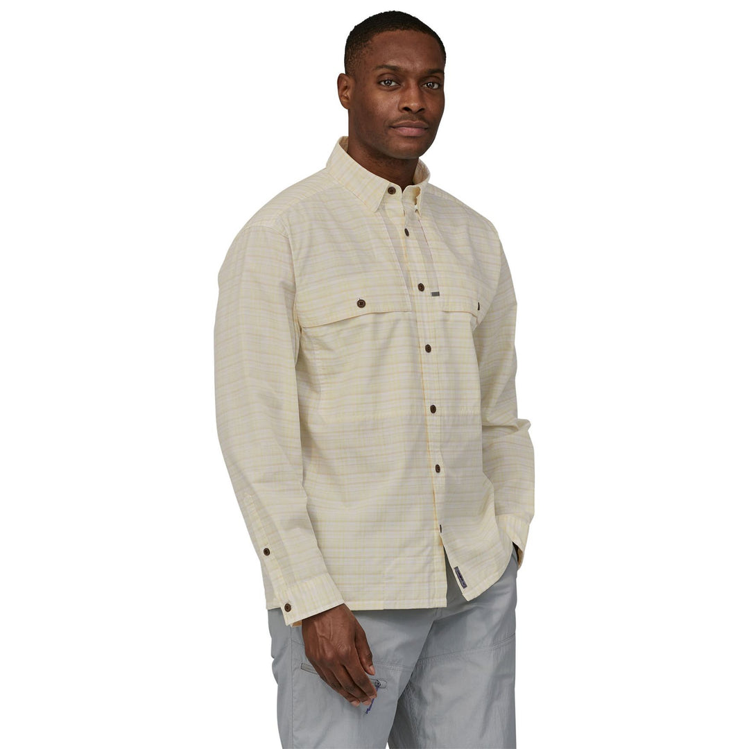 Patagonia Men's Long-Sleeved Island Hopper Shirt Down River: White Image 02