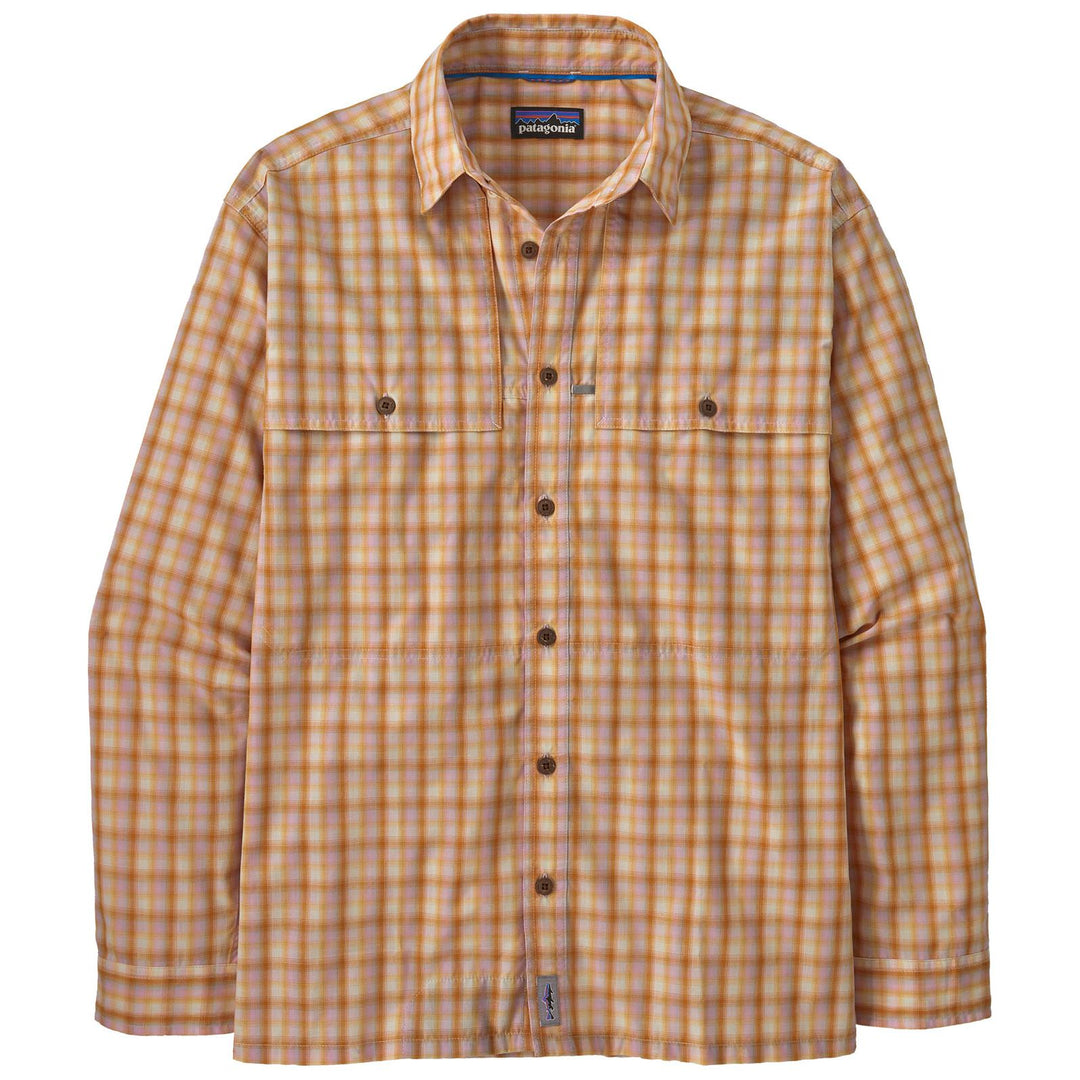Patagonia Men's Long-Sleeved Island Hopper Shirt Mirrored: Golden Caramel Image 01