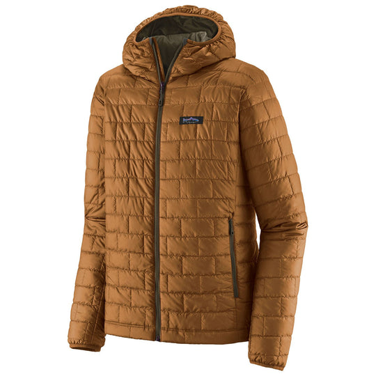Patagonia Men's Nano Puff Fitz Roy Trout Hoody Shelter Brown Image 01
