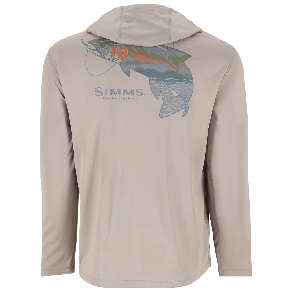 Simms Men's Tech Hoody Artist Series Dolomite Trout Image 02