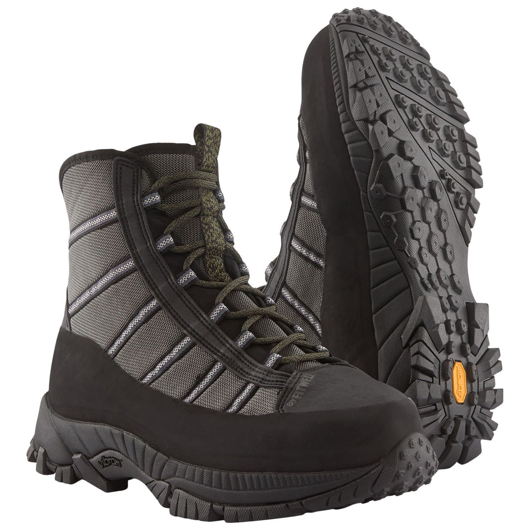 Patagonia Forra Wading Boots Forge Grey with Basin Green Image 01