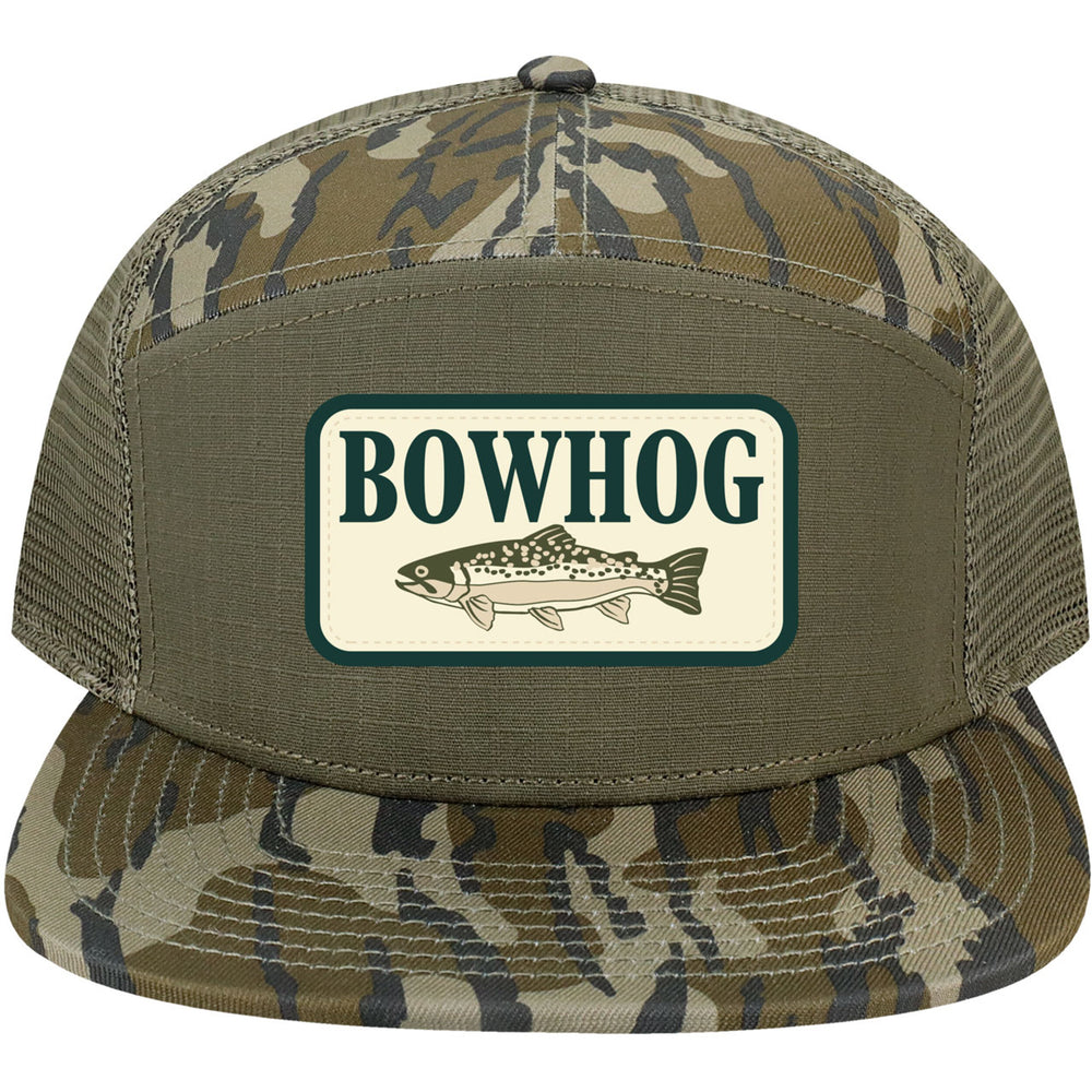 TSTO Bow Hog Trout 7 Panel Flat Brim Adjustable Trucker