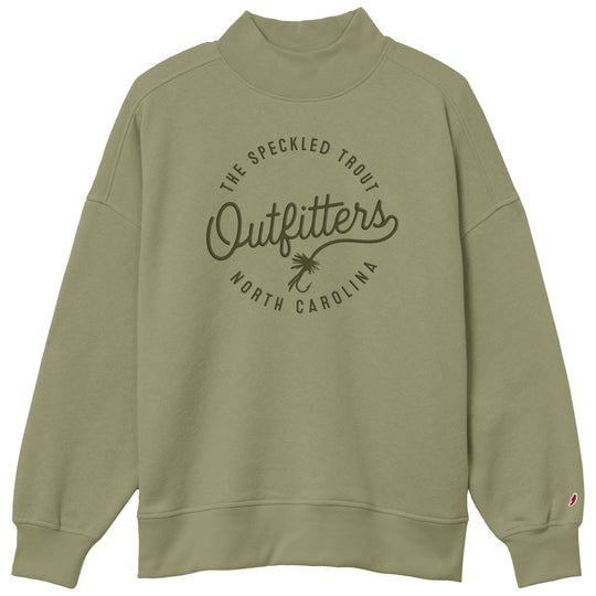 TSTO Women's Simple Script Diana Mock Neck Sweatshirt