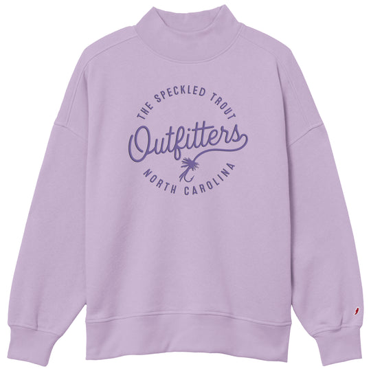 TSTO Women's Simple Script Diana Mock Neck Sweatshirt