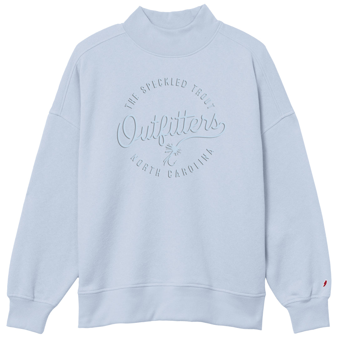 TSTO Women's Simple Script Diana Mock Neck Sweatshirt