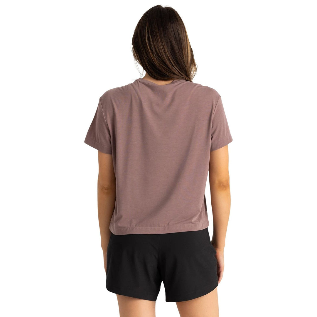 Free Fly Women's Elevate Lightweight Tee Fig Image 02
