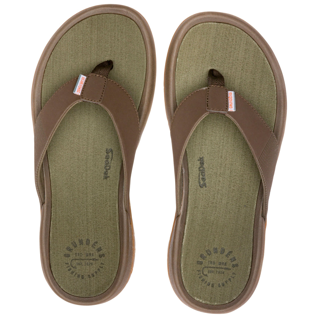 Grundens Men's Fishfinder Sandal Dark Brown Image 05