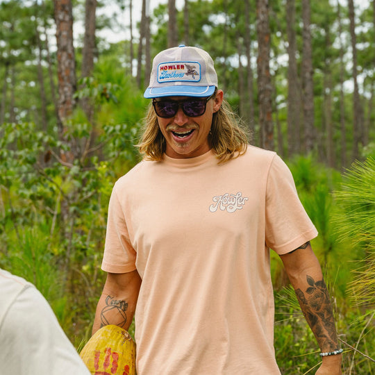 Howler Brothers Feedstore Unstructured Snapback Hat Osprey Prey : Stone / Blue Image 05