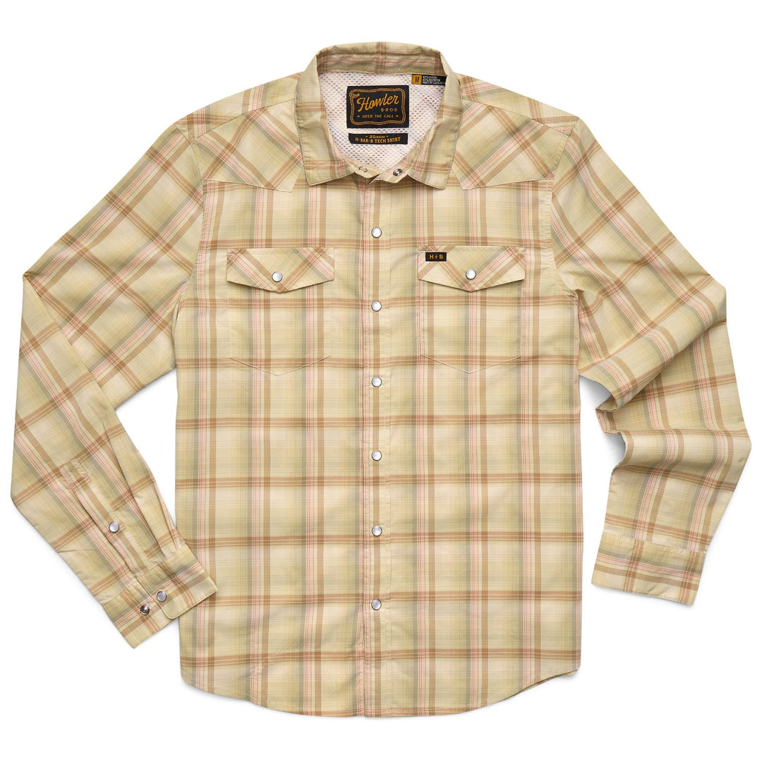 Howler Brothers H Bar B Tech Longsleeve Isley Plaid : Hemp Image 01