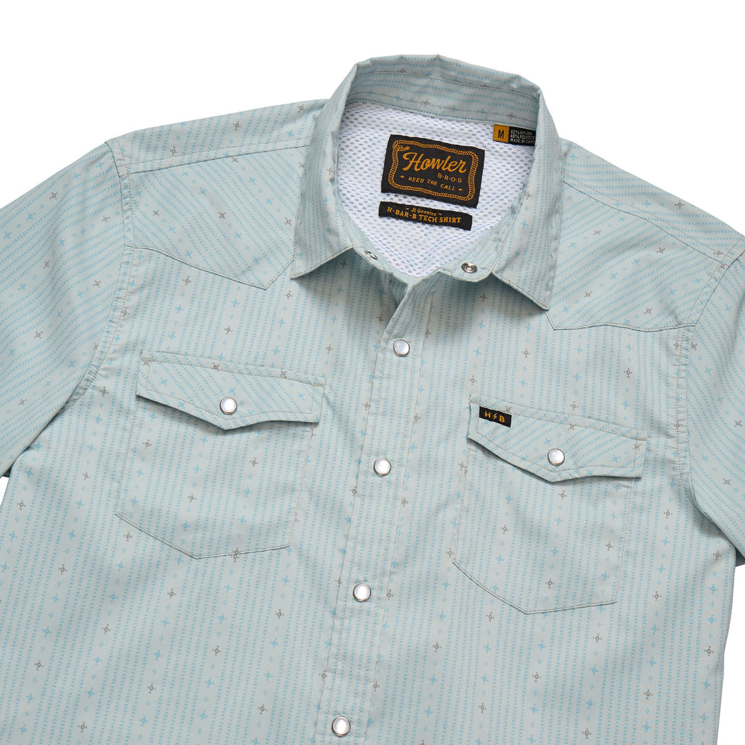 Howler Brothers H Bar B Tech Longsleeve Supernova Stripe : Ash Blue Image 02