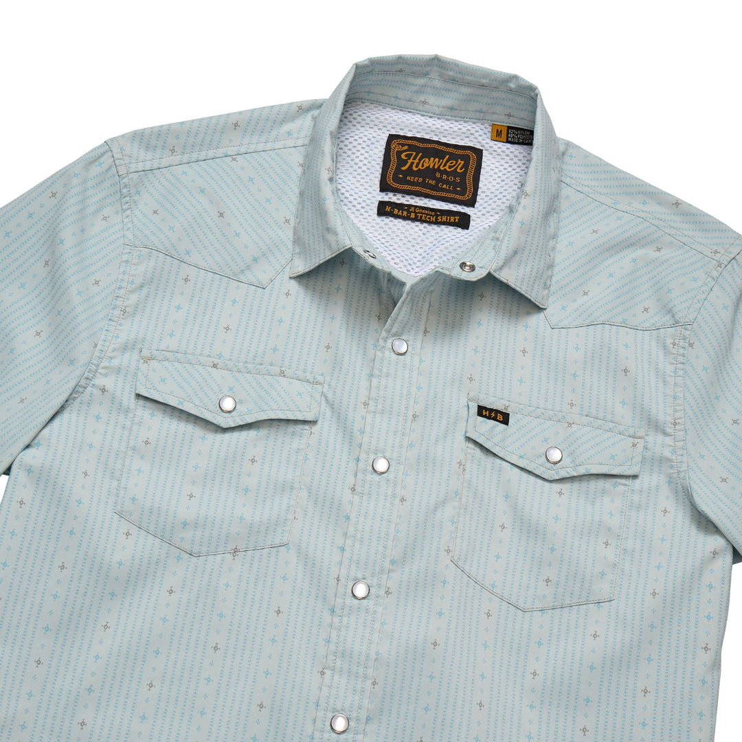 Howler Brothers H Bar B Tech Longsleeve Supernova Stripe : Ash Blue Image 02