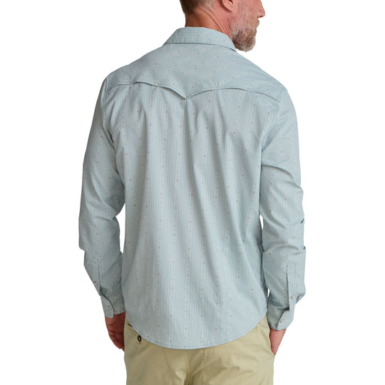 Howler Brothers H Bar B Tech Longsleeve Supernova Stripe : Ash Blue Image 07
