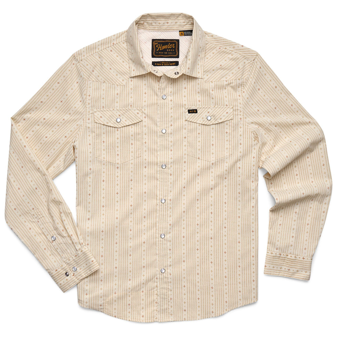 Howler Brothers H Bar B Tech Longsleeve Supernova Stripe : Leche Image 01