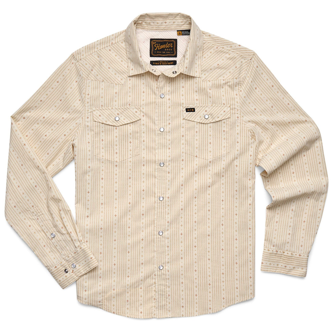 Howler Brothers H Bar B Tech Longsleeve Supernova Stripe : Leche Image 01