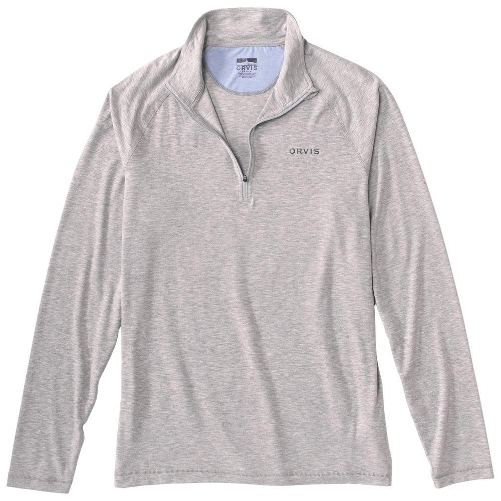 Orvis Dricast 1/4 Zip Light Gray Heather Image 01