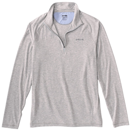 Orvis Dricast 1/4 Zip Light Gray Heather Image 01