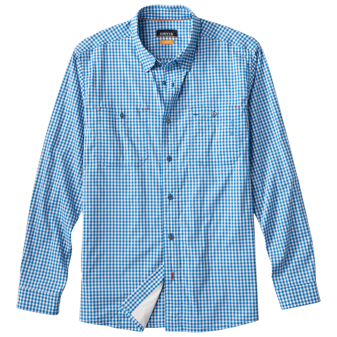 Orvis Men's River Guide Long Sleeve Shirt 2.0 Pacific Blue Image 01