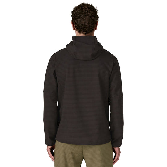 Patagonia Men's R1 TechFace Fitz Roy Trout Hoody Black Image 04