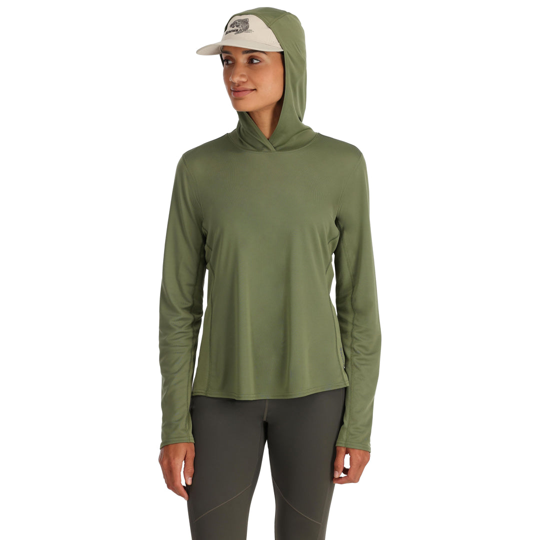 Simms Women's Challenger Solar Hoody Dark Clover Image 04