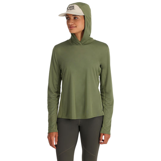 Simms Women's Challenger Solar Hoody Dark Clover Image 04