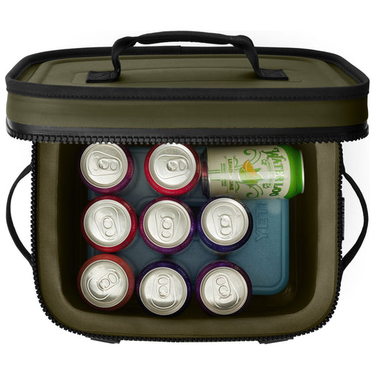 YETI Hopper Flip 12 Soft Cooler Olive / Black Image 06