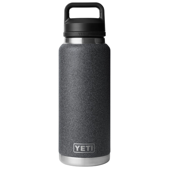 YETI Rambler 36 oz Water Bottle with Color Matched Chug Cap Black Stone Image 01