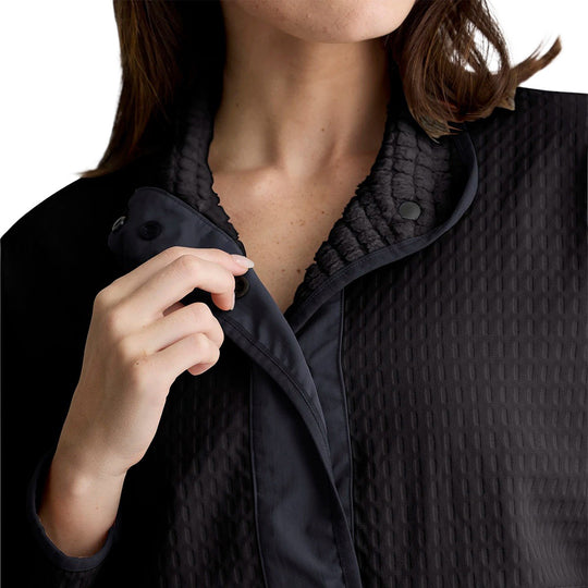 Free Fly Women's Gridback Fleece Snap Pullover Black Image 04