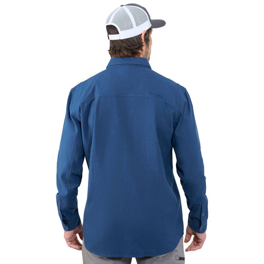 Grundens Dispatch Flannel Shirt Blue Abyss Image 05