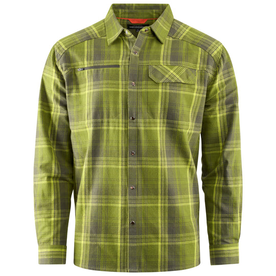 Grundens Dispatch Flannel Shirt Cedar Plaid Image 01