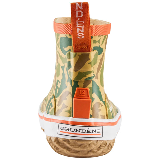 Grundens Kid's Guppy Rain Boot Fish Camo Image 03