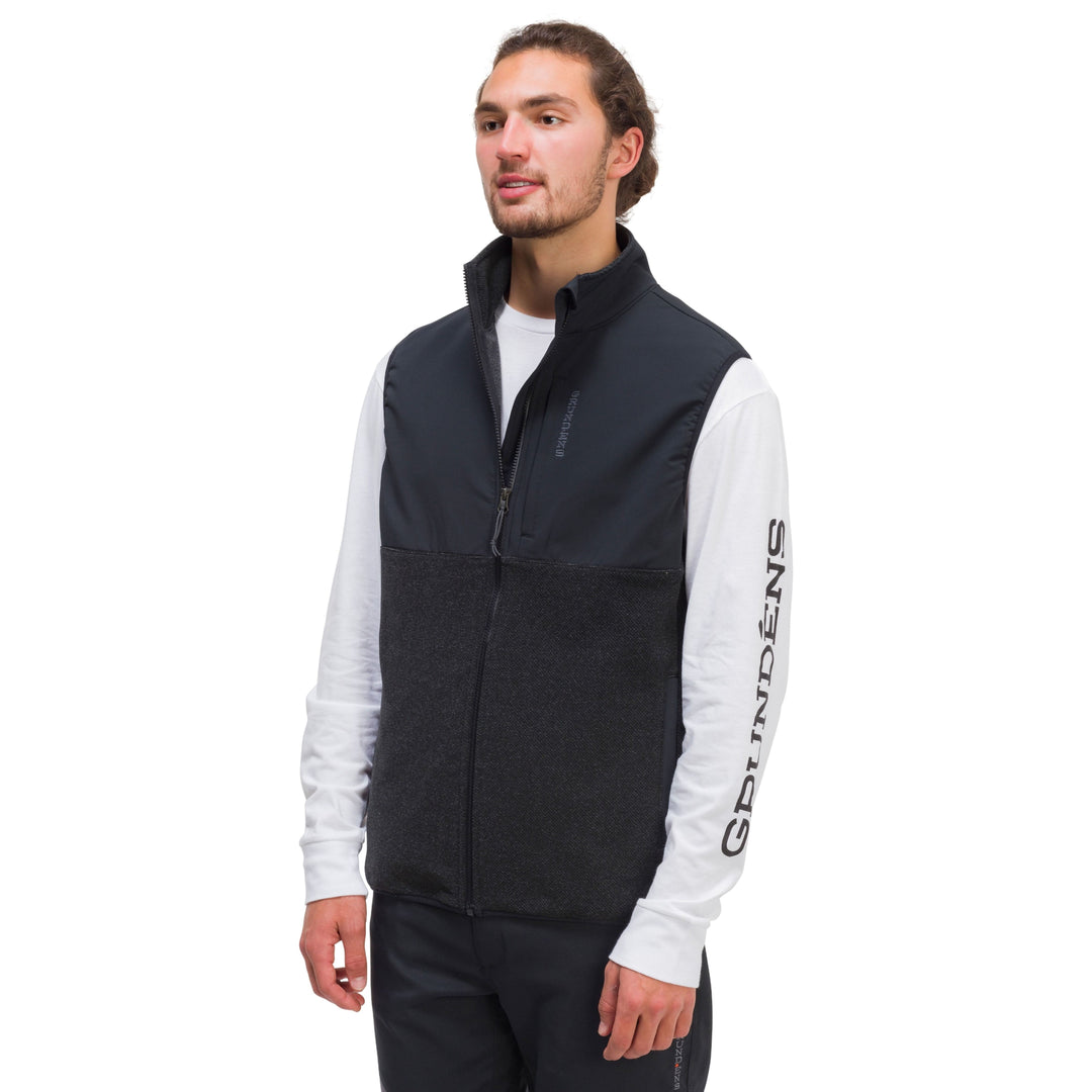 Grundens Men's Bering Fleece Pro Vest Anchor / Black Image 03