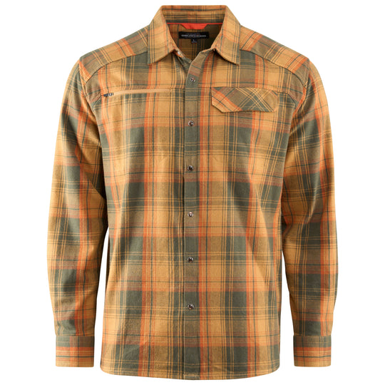 Grundens Dispatch Flannel Shirt Oak Plaid Image 01