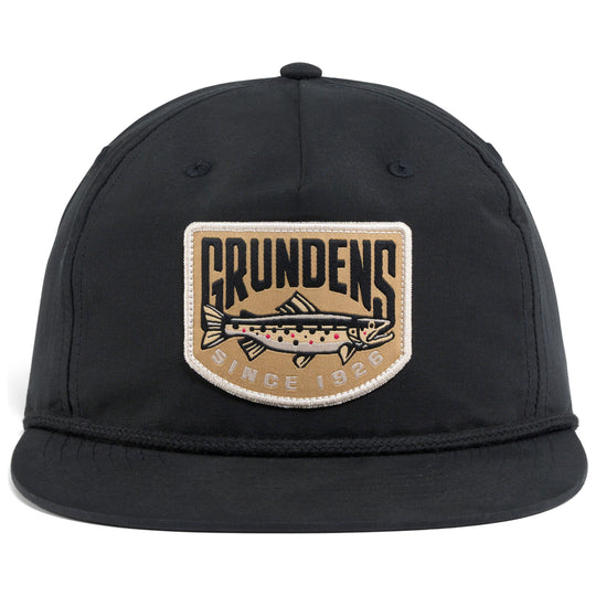Grundens Trout Patch Rope Trucker Black Image 01