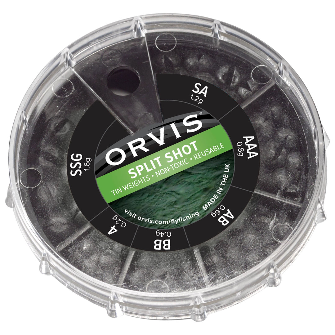 Orvis Non Toxic Split Shot 6 Sizes Black Image 01