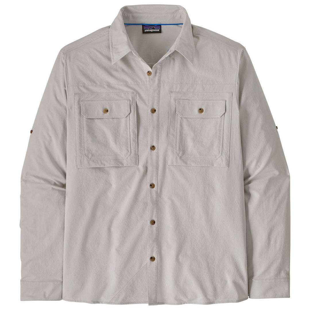 Patagonia Men's Long-Sleeved Self-Guided Sun Shirt Crisp Grey Image 01