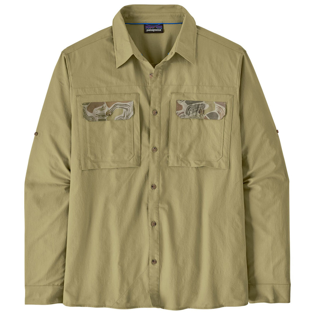 Patagonia Men's Long-Sleeved Self Guided Sun Shirt Gumtree Green